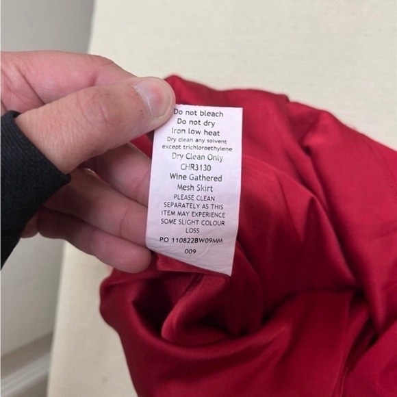 Mistress Rocks (House of CB) S wine gathered mesh skirt - Picture 4 of 9